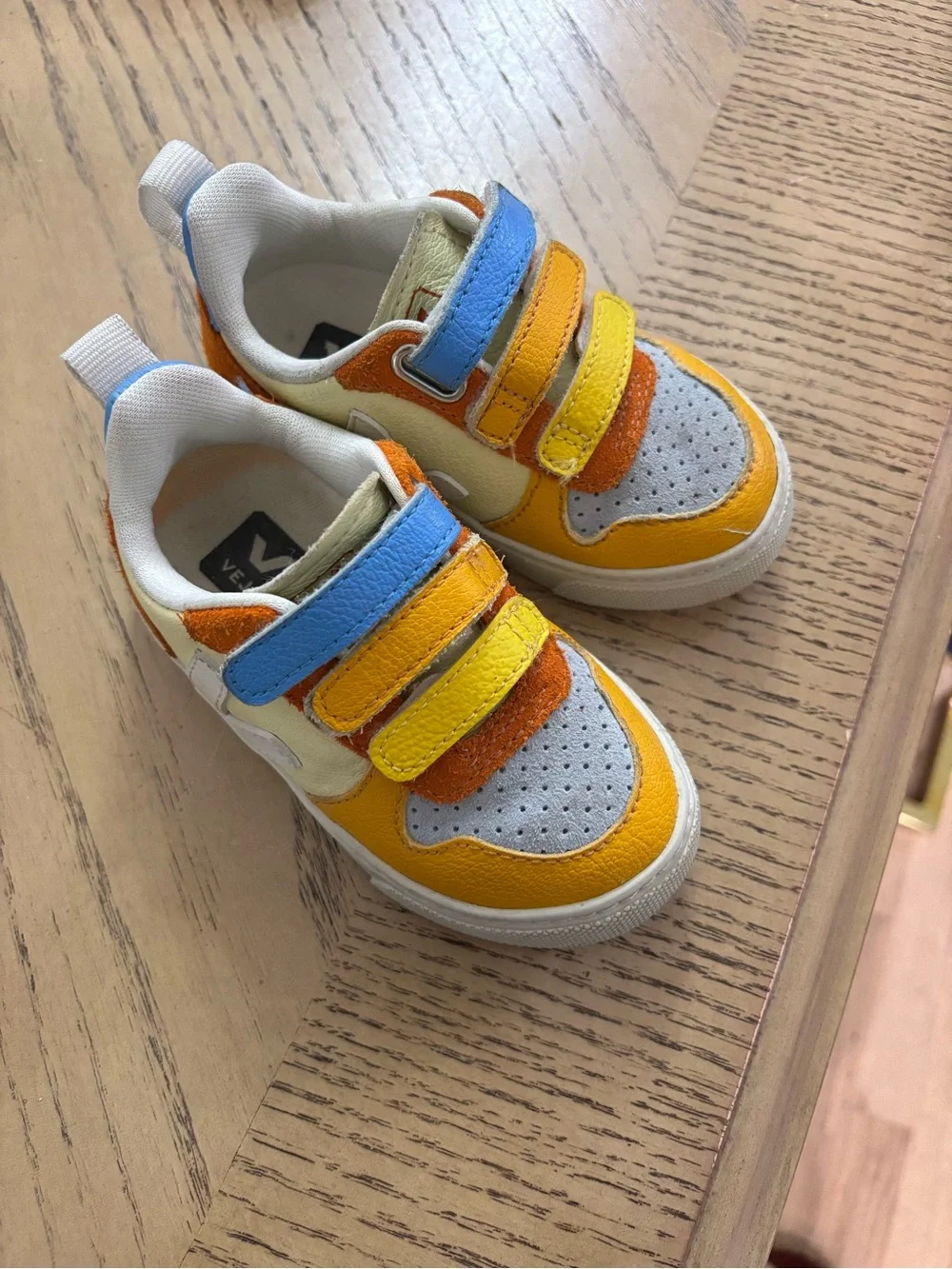 Veja Kids Yellow, Orange & Blue Velcro Sneakers